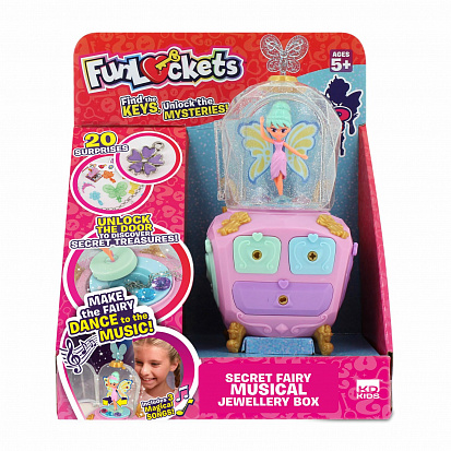 Фото товара 1toy Т21457 Funlockets Муз. шкатулка с секретами "Фея-балерина", 20+ сюрп., 24х29х12 