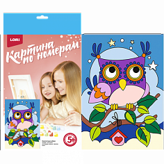 LORI Ркн-010 Картина по номерам для малышей "Совушка"