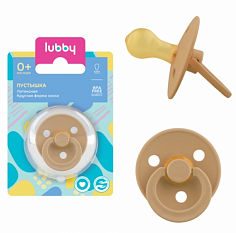 LUBBY29982 Соска-пустышка, круг. сосок, от 0 мес., лат.