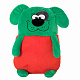 миниатюра 1toy 01ТЗ Собака (45 см) "TALLULA", ЗЕЛЕНЫЙ ПЛЮШ, 45 см
