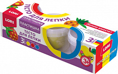 LORI Тдл-021 Тесто для лепки. Пластишка. Набор №18, 3цв. по 80 гр.