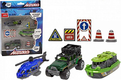 200693319 Набор машинок металл., 1:64, Motorro, "Спецтехника", 3 штуки с аксессуарами