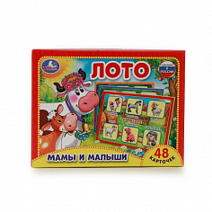 4690590101216 ЛОТО БУМАЖНОЕ "УМНЫЕ ИГРЫ" МАМЫ И МАЛЫШИ. 48 КАРТОЧЕК В КОР.