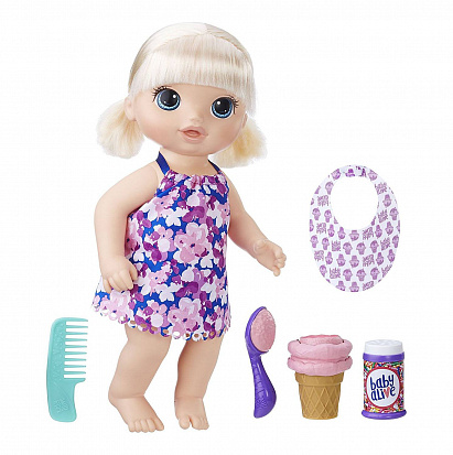 Фото HASBRO С1090 BABY ALIVE Кукла "Малышка с мороженым"