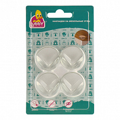 LUBBY13580 LUBBY Накладки на углы,прозрачные матовые круглые
