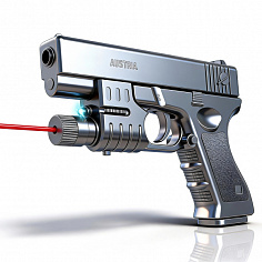 336-1A Пистолет для стрельбы пульками Glock 19 (16см) (магазин, затвор, лазерный прицел) (336-1A)