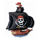 миниатюра Шарик фольгированный Фигура Пиратский корабль 32"/81см с гелием