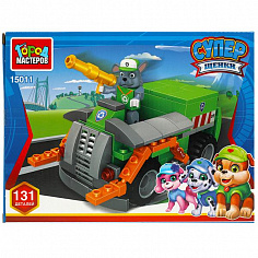 15011-KY Конструктор супер щенки: МУСОРОВОЗ, 131 дет. Город мастеров