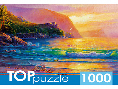 Фото товара ШТТП1000-9856 TOPpuzzle. ПАЗЛЫ 1000 элементов. ШТТП1000-9856 Закат на море