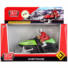 FY363 СНЕГОХОД "ТЕХНОПАРК" МЕТАЛЛ. ИНЕРЦ. 12СМ, С ФИГУРКОЙ В РУСС. КОР.