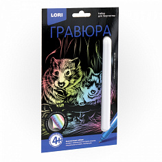 LORI Гр-568 Гравюра Классика малая с эффектом голографик "Толстощёкие хомячки"