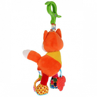 Фото RV-F2 Текстильная игрушка погремушка лиса подвеска с вибрацией на блистере Умка