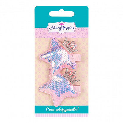 Фото товара 455392 Набор зажимов "Звёздная принцесса" 2шт., 6 см.