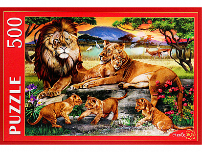 Фото товара Ф500-5146 ПАЗЛЫ 500 элементов. Ф500-5146 СЕМЬЯ ЛЬВОВ