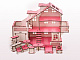 миниатюра ЭД-015 Кукольный домик с гаражем,цвет Тиффани (мебель в комплекте)