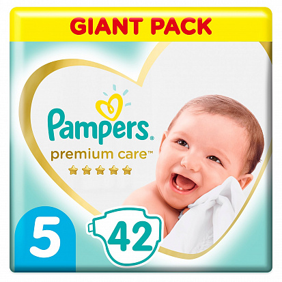 Фото PAMPERS Подгузники Premium Care Junior (11+ кг) Джайнт Упаковка 42 №5