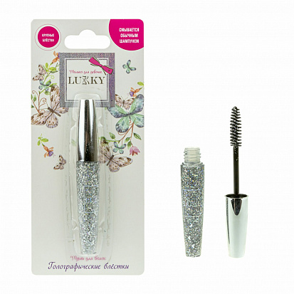 Фото товара Lukky Т16159 тушь для волос с серебряными блёстками 15 мл, блистер 