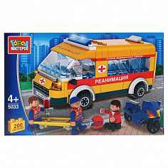 KK-5033-R Конструктор "Город мастеров" спасательная операция, с фигурками, 200 дет. в русс. кор.