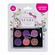миниатюра Lukky Т16127 крем-тени для век с блёстками,с аппликатором, 6 цв.(сиреневый, розовый, фуксия, фиолето