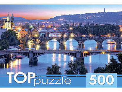Фото товара КБТП500-6807 TOPpuzzle. ПАЗЛЫ 500 элементов. КБТП500-6807 Итальянские мосты