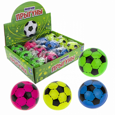 Т17404 1toy мячик-прыгун ПВХ 5,5 см, футбол, со светом, цвета в асс. (10317120/210322/3041855)