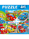 миниатюра П-6773 ПАЗЛЫ 4 в 1. СПОРТИВНЫЕ ТАЧКИ (9,16, 25, 36 эл.) (Арт. П-6773)