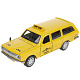 миниатюра 2402-12TAX-YE Машина металл ГАЗ-2402 "ВОЛГА" ТАКСИ 12 см, двери, багаж, желтая, в кор. Технопарк