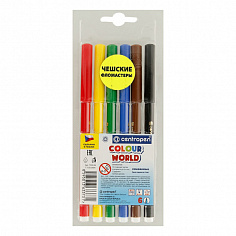 ГТ-7550/06 TP Фломастеры 6цв. 7550 смываемые Colour World PASTEL Centropen в блист.