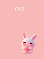 MyArt. БЛОКНОТ в клетку Милашки. Белый зайка