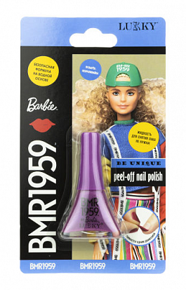 Фото Т20049 Barbie BMR1959 Lukky Лак для ногтей цвет Темно-Малиновый (Ежевичный), блистер, объем 5,5 мл. 
