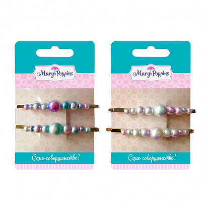 Фото товара 455415 Набор заколок "Жемчужина" 2 шт., 8 см., в ассорт.