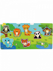 ИД-0186 Деревянная игрушка. Рамка-вкладыш "Животные Африки-3" (30x15x0,5 см) (арт.ИД-0186)