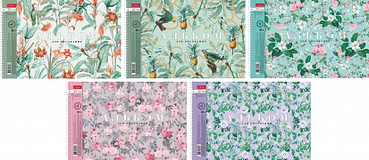 Фото товара Альбом для рисования ХАТБЕР А4 32 л. "FLORAL COLLECTION", перф на отрыв, спираль, 5 диз (32А4Всп) (0