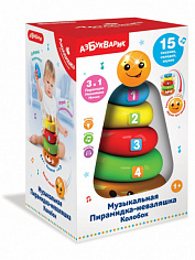 Азбукварик 2905 Музыкальная Пирамидка-неваляшка Колобок (Люленьки)
