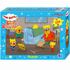 82264 Пазл 104 Три кота. Зимние каникулы 82264 Степ /48/