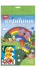 LORI Ркн-084 Картина по номерам для малышей ВЕСЁЛЫЕ КАРТИНКИ "Зайчик-путешественник"