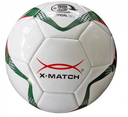 Фото 56410 Мяч футбольный X-Match, 2 слоя PVC, машин.обр., в ассорт.