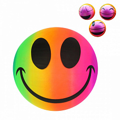 636124 Мяч детский 22 см, Смайл неон, в ассорт.