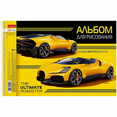 Х-24А4мтлВсп (085237) Альбом 24л А4 "Yellowsupercare" на спирали Hatber
