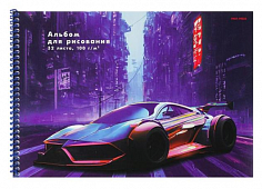 ПП-32-5674 Альбом 32л А4 100г/м НА УЛИЦАХ ГОРОДА , цветная спираль