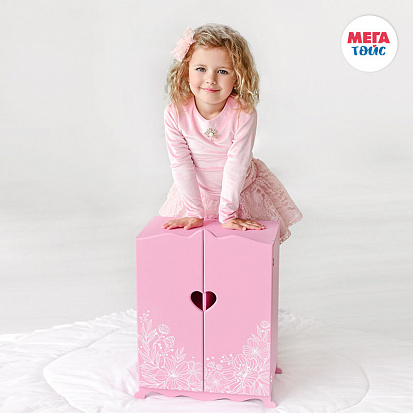 Фото МТ 72419 Шкаф с дизайнерским цветочным принтом (коллекция "Diamond princess" розовый)