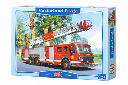 Фото Пазлы B5-06359 Пожарная команда, (60 деталей MIDI) Castor Land