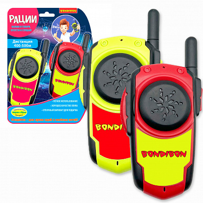 Фото товара ВВ5460 Набор игровой Рации (2 шт),1 канал, красная и зеленая, дальность 450-500м