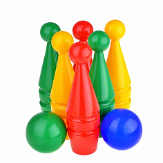 У472 Игра "Кегли" 8пр.( кегли 6шт., шар 2шт.)