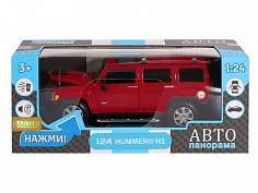 1200221JB Машинка металлическая, 1:24, Hummer H3, открываются передние и задняя дверь, капот. Свобод