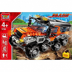 5708-XG (24) Конструктор "Город мастеров" ралли: джип 8х8, с фигуркой, 529дет. в русс. кор.