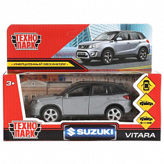 VITARA-12FIL-GYBK Машина металл SUZUKI VITARA S 2015 матовый 12 см, двер, баг, ин, серый, кор. Техно
