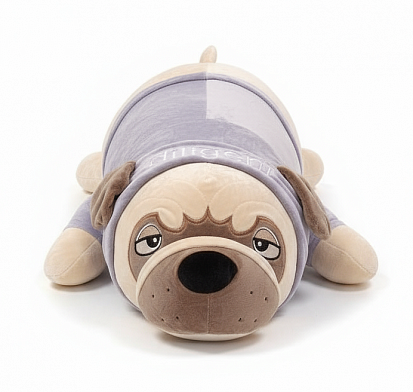 Мягкая игрушка Мопс леж. 50см фото