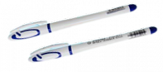 Ручка гелевая PIANO, 0,5 мм, белый корпус,резин. держатель в цвет чернил, синяя (12/1152) (PG-811/с