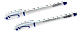 миниатюра Ручка гелевая PIANO, 0,5 мм, белый корпус,резин. держатель в цвет чернил, синяя (12/1152) (PG-811/с